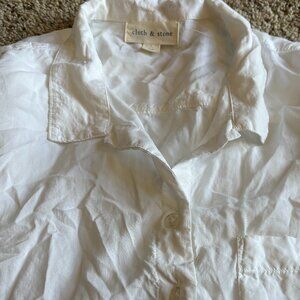 Cloth and Stone Women’s White Button-Down Shirt